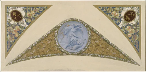 Skisse til festivaltrappen i Paris rådhus: Poisson, mellom 1888 og 1898 (olje)