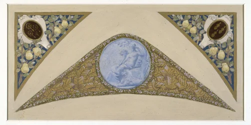 Skisse til festtrappen ved rådhuset i Paris: Jomfru Maria, mellom 1888 og 1898 (olje)
