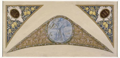 Skisse for Fêtes-trappen i Paris rådhus: Krepsen, mellom 1888 og 1898 (olje)