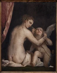 Fontanellato, Labirinto della Masone, Franco Maria Ricci kunstsamling: "Venus bind for øynene Amor"