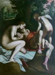 Adonis død, før 1585, Luca Cambiaso (olje på lerret)
