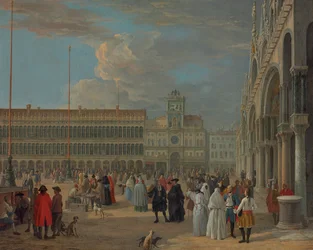 Utsikt over Piazza San Marco med klokketårnet, Venezia