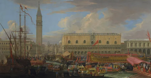 Bucintoro avgang fra San Marco-bassenget, 1710