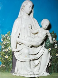 Madonna i rosehagen, ca. 1450-55