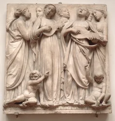 Syngende engler, relieff fra Cantoria, ca. 1432-38