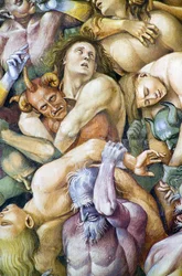 Damned in hell, fra Last Judgment fresco cycle
