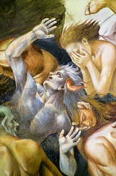 Damned in hell, fra Last Judgment fresco cycle