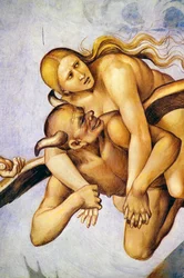 Damned in hell, fra Last Judgment fresco cycle