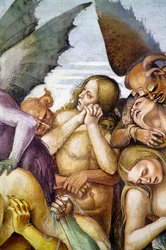 Damned in hell, fra Last Judgment fresco cycle