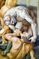 Damned in hell, fra Last Judgment fresco cycle