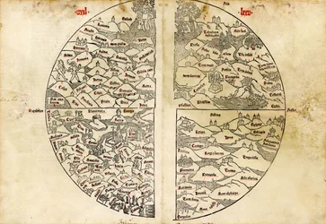 Kart med tittelen quot;Rudimentum Novitiorumquot;