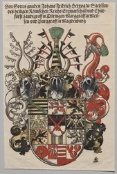 Våpenskjold til John Frederic, kurfyrst av Sachsen, kalt Storsint