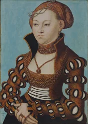 Portrett av prinsesse Maria av Sachsen med brudekrone