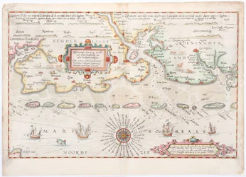 Øst-Friesland 1584 kart av Waghenaer