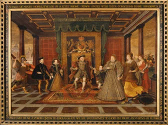 Henrik VIIIs familie: En allegori over Tudor-arvefølgen, 1572