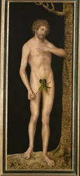 Adam. Yttersiden av vingene til et alter (olje på tre).