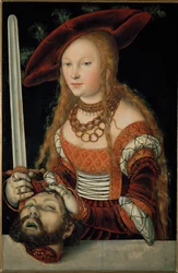 Judith med Holofernes#39; hode … (olje på tre)