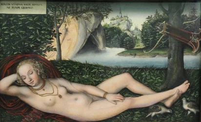 Nymfe ved kilden, etter 1537 (olje på eik)