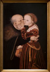 Den gamle dåren. Cirka 1530. Flamsk kunst fra 1500-tallet. Nasjonalgalleriet, Sternberg-palasset, Praha (Tsjekkia).