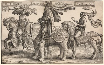 Hector of Troy, Alexander of Macedon, Julius Caesar, fra The Nine Heroes