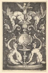 Panel av ornament med to sirener, 1528.