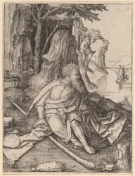 Saint Christopher ved grensen til en elv