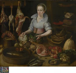 The Kitchen Maid (olje på panel)