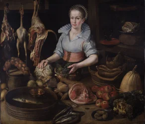 Kjøkkenpiken, ca. 1600 (olje på lerret)