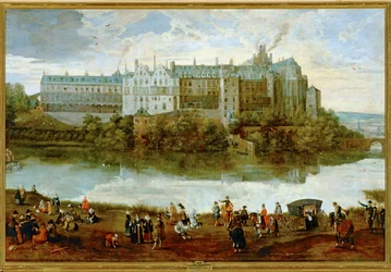 Det kongelige slott i Brussel … (maleri på lerret)