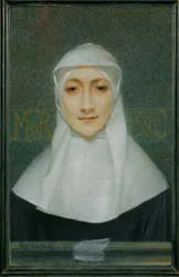 Skuespillerinnen Marguerite Moreno i Georges Rodenbachs skuespill Sløret