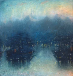 Konstantinopel (Havneaftenen) (pastell på papir)