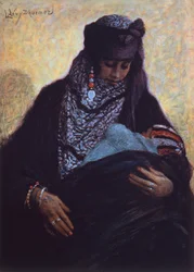Algerisk mor (fargelitografi)
