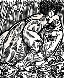 Ronsards dikt. Originalt tresnitt, 1902, 1923