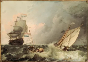 Seilskuter på grov sjø