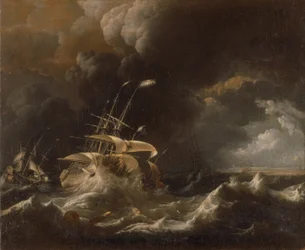 Dutch Merchant - Ships in a Storm