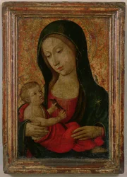 Madonna og barn (tempera på panel)