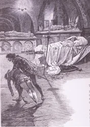 Fair Juliet som med engler ikke er igjen., illustrasjon fra Romeo and Juliet,