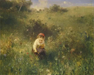 Jente på en mark, 1857