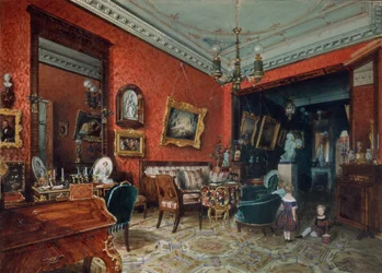 En stue, 1840-tallet