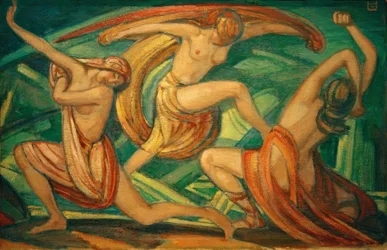 Tre dansende kvinner