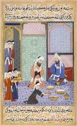 Scene of Feasting, ca. 1594 (gouache med gull)
