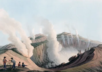 Krater på Vulcano-øya i Tyrrenhavet, Italia