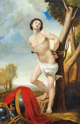 Martyrdom of St Sebastian, av Luigi Asioli (1817-77), olje på lerret