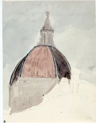 Kuppel av kirken Santa Maria del Fiore, Firenze (Akvarell