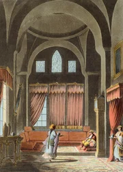 Interiør i et harem i Kairo