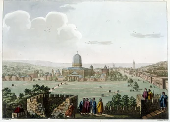 Salomos tempel (moskeen i Jerusalem) - i "" Utsikter i de osmanske dominansene, i Europa, i Asia og noen av middelhavsøyene""" fra de originale tegningene tatt av Luigi Mayer, London