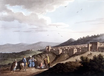 Utsikt over byen Betlehem. I "" Utsikt over det osmanske herredømmet i Europa i Asia og andre middelhavsøyer"". Fra originale tegninger av Luigi Mayer, London
