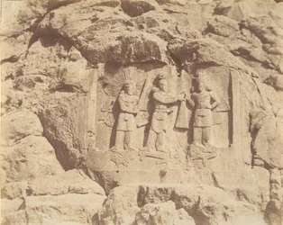 7 [Taq-e Bostan, kroningsseremonien til Shapur 2., Kermanshah], 1840-60-årene.