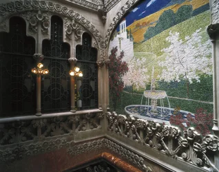 Mosaikker, Casa Nava (1901-1907), i Reus - DOMENECH I MONTANER, Lluis (1850-1923). Navas hus. 1901-1907. SPANIA. Reus. Navas hus. Innvendig mosaikkdekorasjon. Modernisme. Arkitektur.