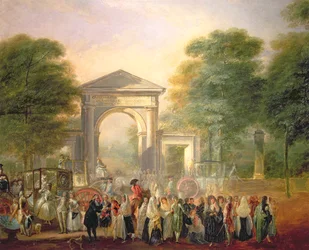 Avenue før den botaniske hagen i Madrid